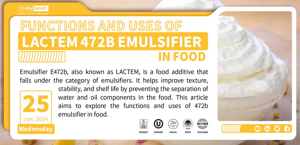 Functions and Uses of LACTEM 472b Emulsifier in Food